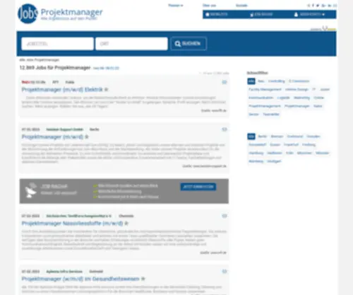 Jobs-Projektmanager.de(Mehr als alle Jobbörsen zusammen) Screenshot