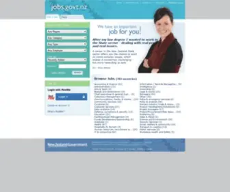 Jobs.govt.nz(Home page) Screenshot