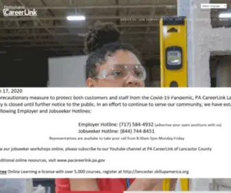 Jobs4Lancaster.com(PA CareerLink of Lancaster County) Screenshot