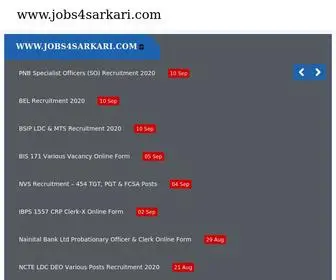 Jobs4Sarkari.com(Jobs 4 Sarkari) Screenshot