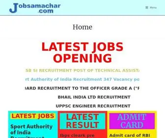 Jobsamachar.com(Sport Authority of India Recruitment posts of sports scientist) Screenshot