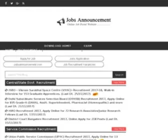 Jobsannouncement.com(Jobs Announcement) Screenshot