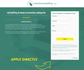 Jobsathomestaffing.com(Jobs at home staffing) Screenshot