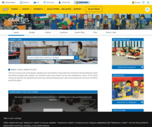 Jobsatlego.com(Jobs and careers at The LEGO Group) Screenshot