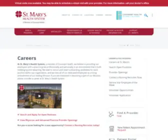 Jobsatstmarys.com(Careers) Screenshot