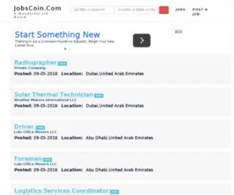 Jobscoin.com(A wonderful job board) Screenshot