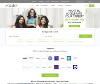 Jobsforher.com(Herkey (formerly JobsForHer)) Screenshot