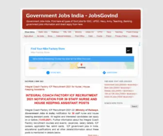 Jobsgovind.com(Government Jobs India) Screenshot