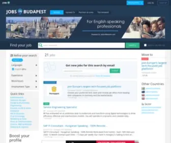 Jobsinbudapest.eu(Jobs in Budapest) Screenshot