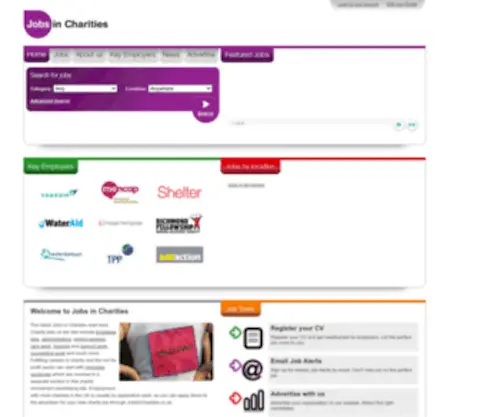 Jobsincharities.co.uk(Charity Jobs) Screenshot