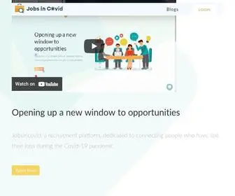 Jobsincovid.com(Connecting back with industry) Screenshot