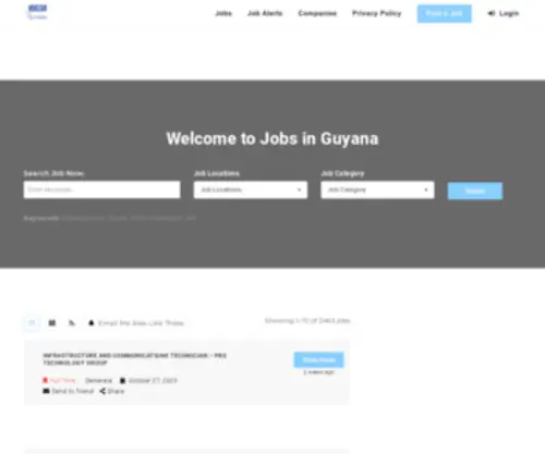 Jobsinguyana.com(Jobs in Guyana) Screenshot