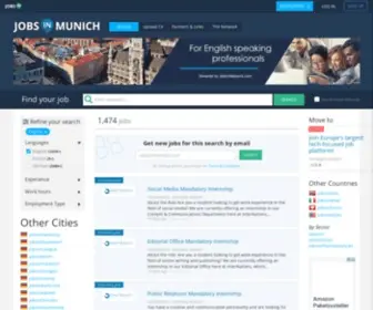 Jobsinmunich.com(Jobs in Munich) Screenshot