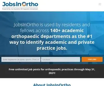 Jobsinortho.com(Orthopaedic jobs) Screenshot