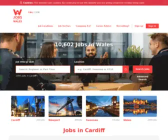 Jobsinwales.com(Jobs in Wales Network) Screenshot
