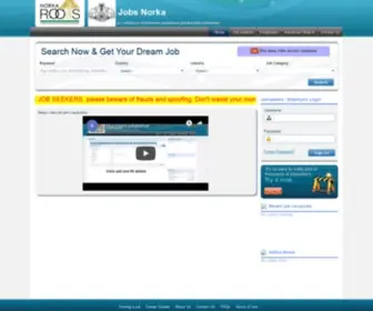 Jobsnorka.gov.in(Norka Job Portal) Screenshot