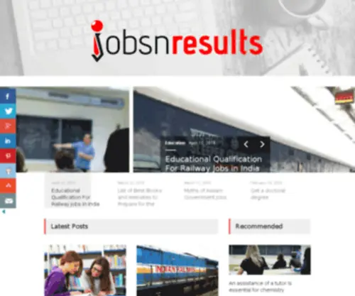 Jobsnresults.com(Government Jobs) Screenshot