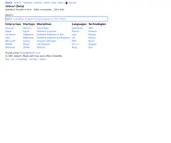Jobsort.com(Quicksort for jobs in tech (beta)) Screenshot