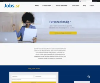 Jobssr.com(Uitzendbureau in Suriname) Screenshot