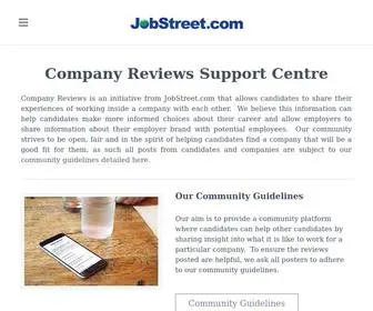 Jobstreetsupport.com(JobStreet.com Support) Screenshot
