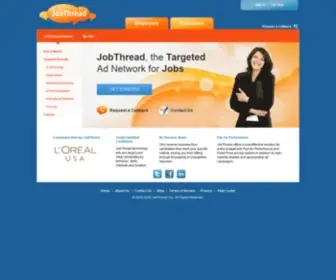 Jobthread.com(The Targeted Ad Network for Jobs) Screenshot