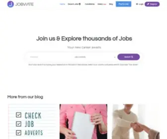 Jobviate.com(Find your dream job today) Screenshot