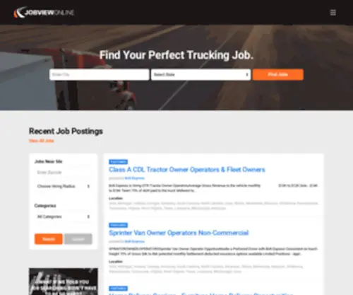 Jobviewonline.com(Truck Driving Jobs) Screenshot