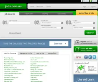 Jobx.com.au(Jobs, job, job search, employment, recruitment, social & career networking = JOBX) Screenshot