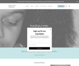Joceysaunaturale.com(All-natural hair care products to promote healthy) Screenshot