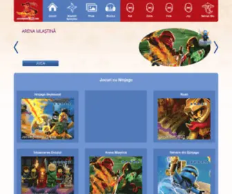 Jocurininjago.com(Jocuri cu LEGO Ninjago. Joaca online cu maeștri spinjitzu) Screenshot