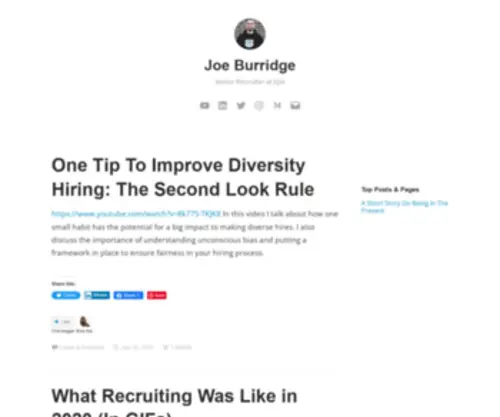 Joeburridge.com(Hiring Tips) Screenshot
