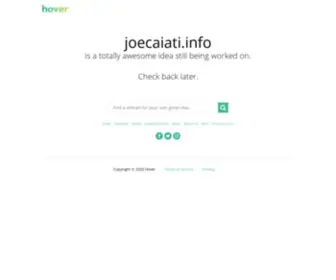 Joecaiati.info(Dot info) Screenshot