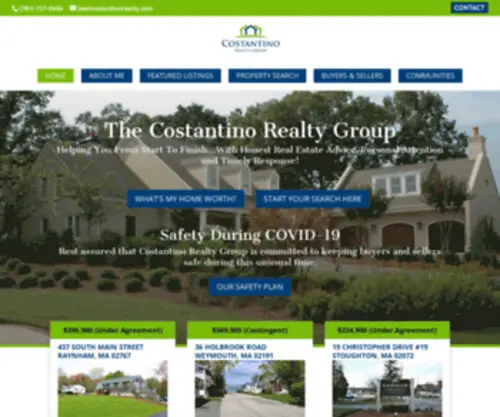 Joecostantino.com(Weymouth, MA Real Estate Joe Costantino) Screenshot