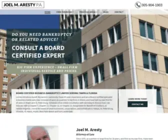 Joelaresty.com(Bankruptcy Attorney Serving Businesses in Tampa & Throughout Florida) Screenshot