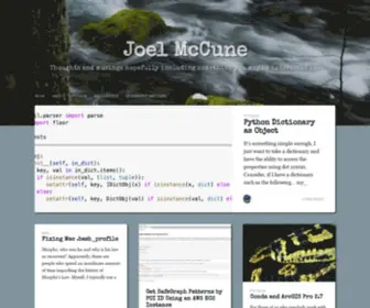 Joelmccune.com(Joelmccune) Screenshot