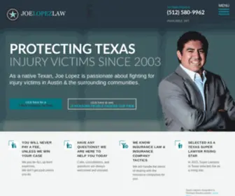 Joelopezlaw.com(Austin Personal Injury Lawyer) Screenshot