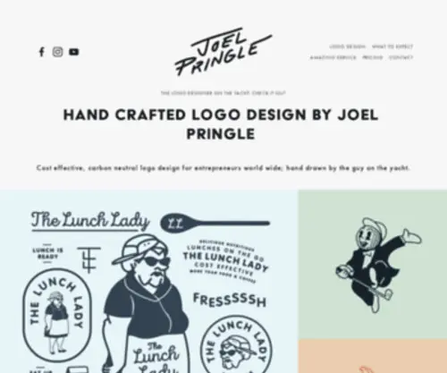 Joelpringle.com.au(Hand Drawn Logos by Joel Pringle) Screenshot