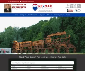 Joemavretic.com(Thomas Real Estate) Screenshot