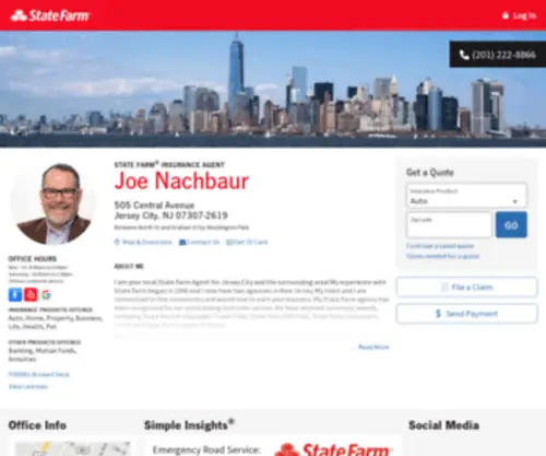 Joenachbaur.com(State Farm Insurance Agent Joe Nachbaur in Jersey City NJ) Screenshot