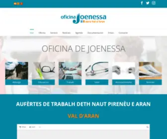 Joenessa.org(Oficina de Joenessa deth Conselh Generau d'Aran) Screenshot