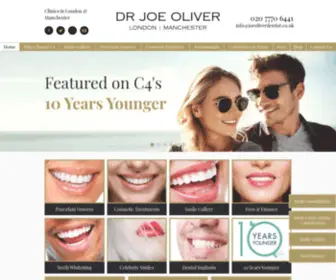 Joeoliverdentist.co.uk(Leading Cosmetic Dentist in London & Manchester) Screenshot