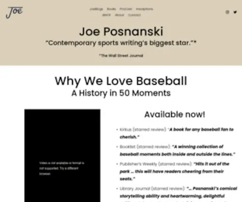 Joeposnanski.com(The Posnanski Website) Screenshot