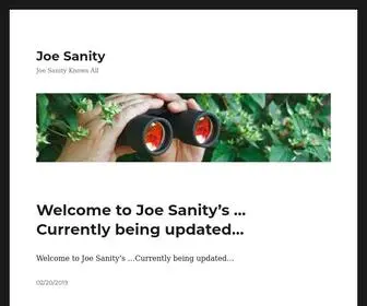 Joesanity.com(Joe Sanity Knows All) Screenshot