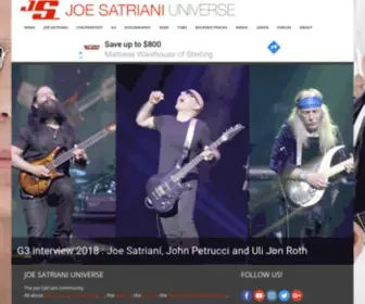 Joesatrianiuniverse.com(Joe Satriani Universe) Screenshot