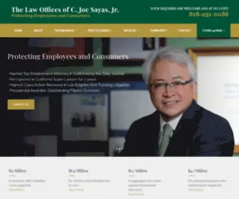 Joesayaslaw.com(The Law Offices of C) Screenshot