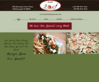 Joesfamilypizzeria.com(Joes Family Pizzeria & Restaurant) Screenshot