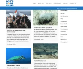 Joesgonediving.com(Dive Bali with Joe's Gone Diving Bali in Sanur) Screenshot