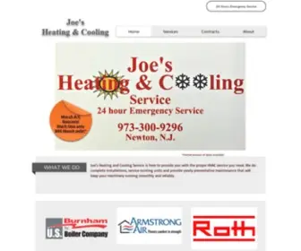 Joesheatingandcooling.com(Joe's Heating and Cooling services) Screenshot