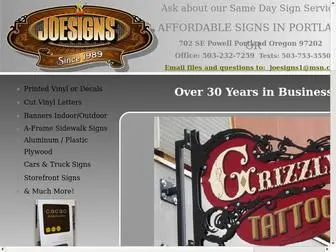 Joesignshop.com(Joe's Signs) Screenshot