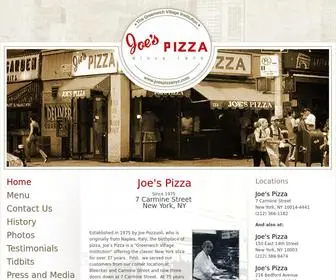 Joespizzanyc.com(Joe's Pizza) Screenshot